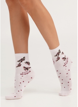 Хлопковые носки с бабочками WS3 BOHO (F) 001 blushing bride (розовый)