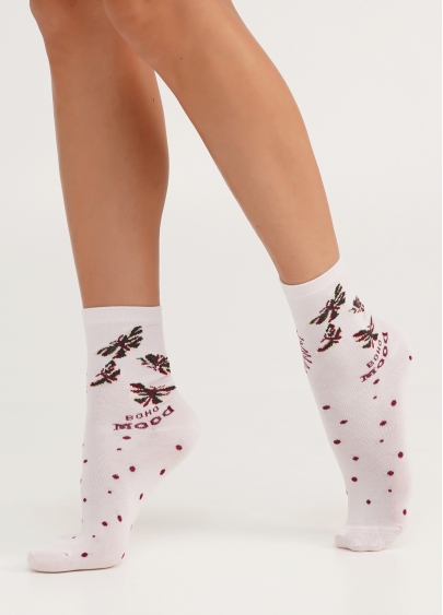 Хлопковые носки с бабочками WS3 BOHO (F) 001 blushing bride (розовый)