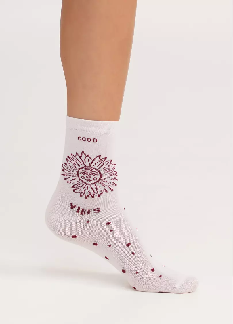 Хлопковые носки с бабочками WS3 BOHO (F) 001 blushing bride (розовый)