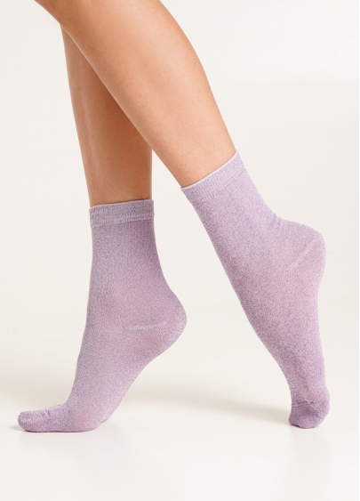 Блискучі шкарпетки з люрексом WS3 CLASSIC LUREX lilac/pink (фіолетовий/рожевий)