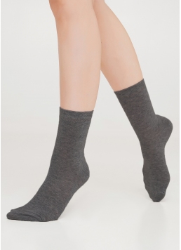 Классические носки меланжевые из хлопка WS3 CLASSIC (M) [WS3M-cl] (WSL MELANGE calzino) dark grey (серый)