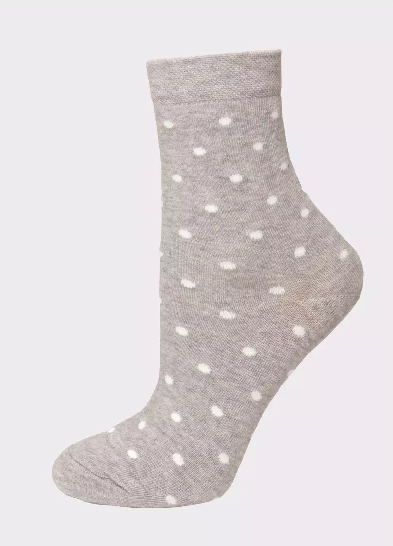 Женские хлопковые носки комплект (2 пары) WS3 CLASSIC + WS BASIC 001 light grey melange (меланж)