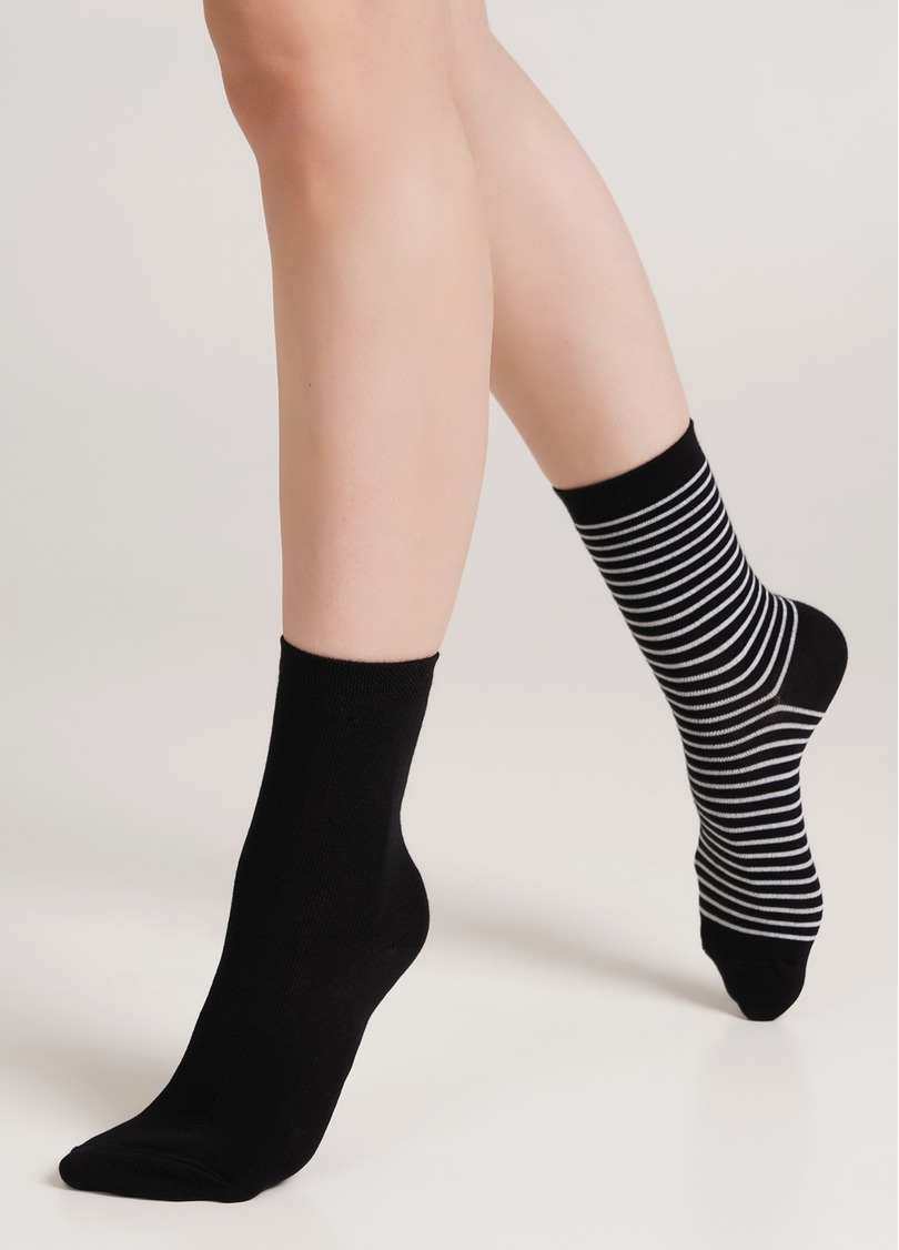 Комплект хлопковых носков (2 пары) WS3 CLASSIC + WS3 BASIC 002 black (черный)