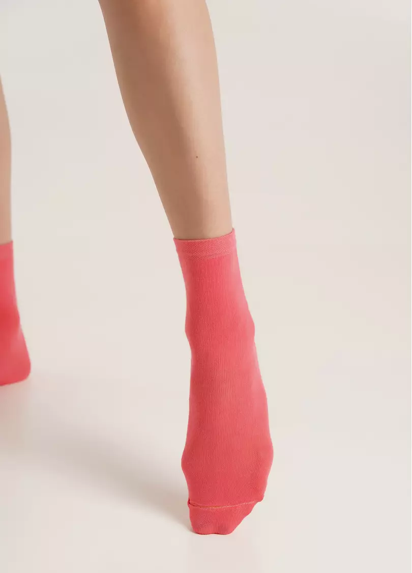 Носки из хлопка базовые WS3 CLASSIC [WS3C-cl] coral (розовый)