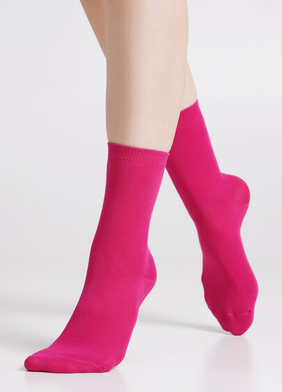 Носки из хлопка базовые WS3 CLASSIC [WS3C-cl] fuxia (розовый)