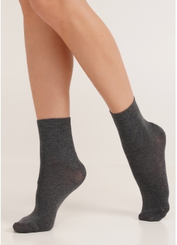 Шкарпетки з бавовни базові WS3 CLASSIC [WS3C-cl] dark grey melange (сірий)