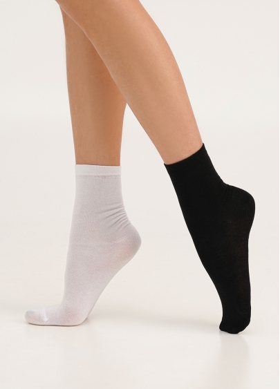 Шкарпетки жіночі (2 пари) WS3 CLASSIC black/white (чорний/білий)