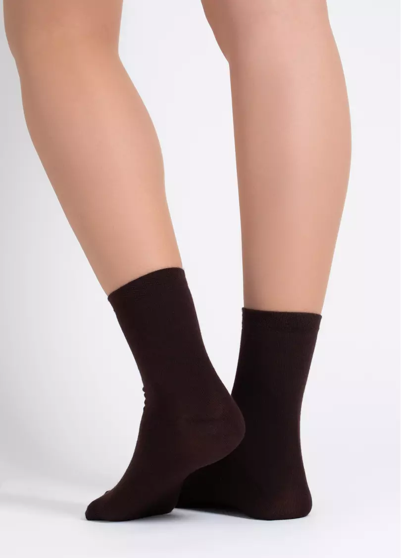 Шкарпетки жіночі (2 пари) WS3 CLASSIC chocolate/sand (коричневий/бежевий)