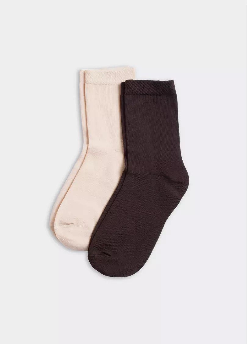 Шкарпетки жіночі (2 пари) WS3 CLASSIC chocolate/sand (коричневий/бежевий)