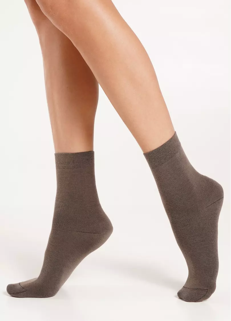 Носки женские (2 пары) WS3 CLASSIC haze/iron (коричневый/серый)