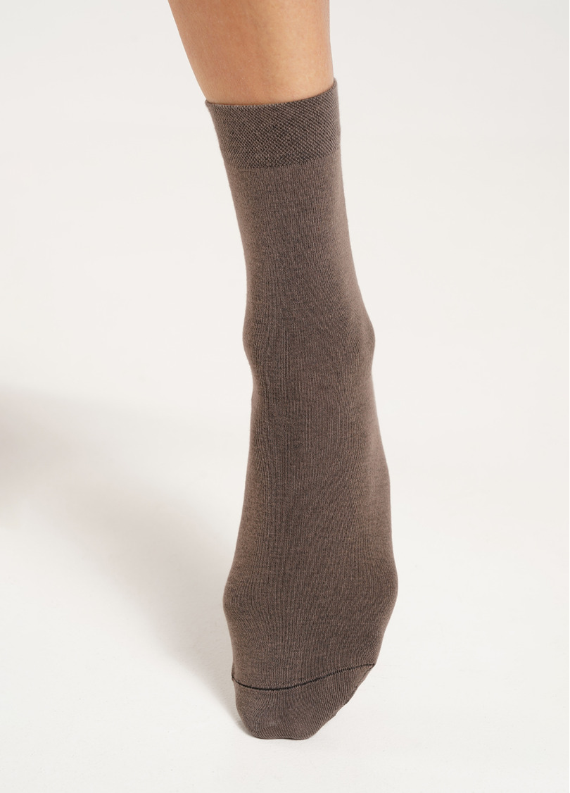 Носки женские (2 пары) WS3 CLASSIC haze/iron (коричневый/серый)
