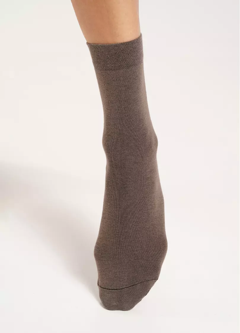 Носки женские (2 пары) WS3 CLASSIC haze/iron (коричневый/серый)