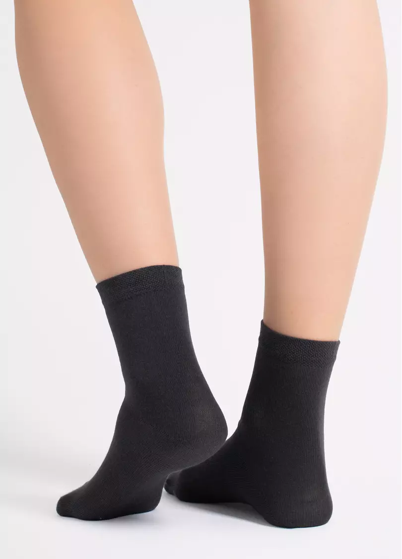 Носки женские (2 пары) WS3 CLASSIC marsala/iron (бордовый/серый)