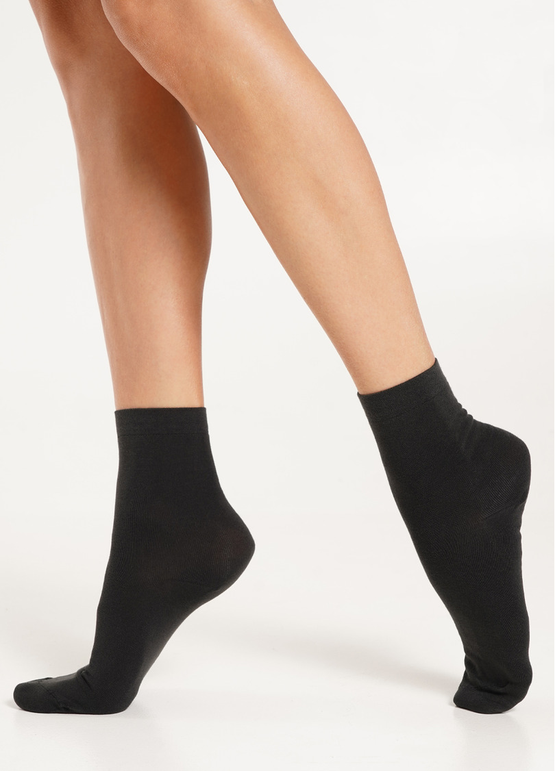 Носки женские (2 пары) WS3 CLASSIC navy/iron (синий/серый)