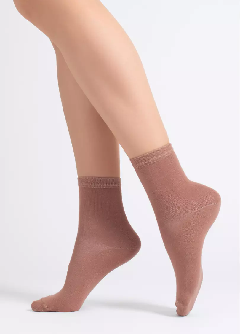 Шкарпетки жіночі (2 пари) WS3 CLASSIC sand/mocha mousse (бежевий/коричневий)