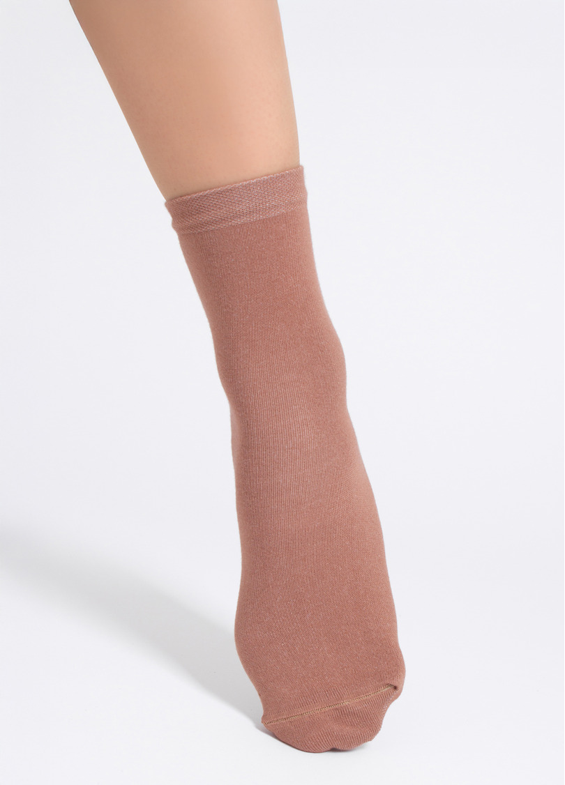 Носки женские (2 пары) WS3 CLASSIC sand/mocha mousse (бежевый/коричневый)