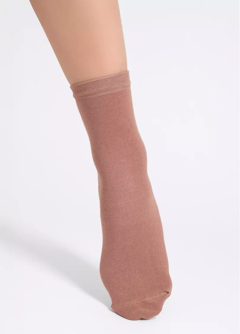 Шкарпетки жіночі (2 пари) WS3 CLASSIC sand/mocha mousse (бежевий/коричневий)