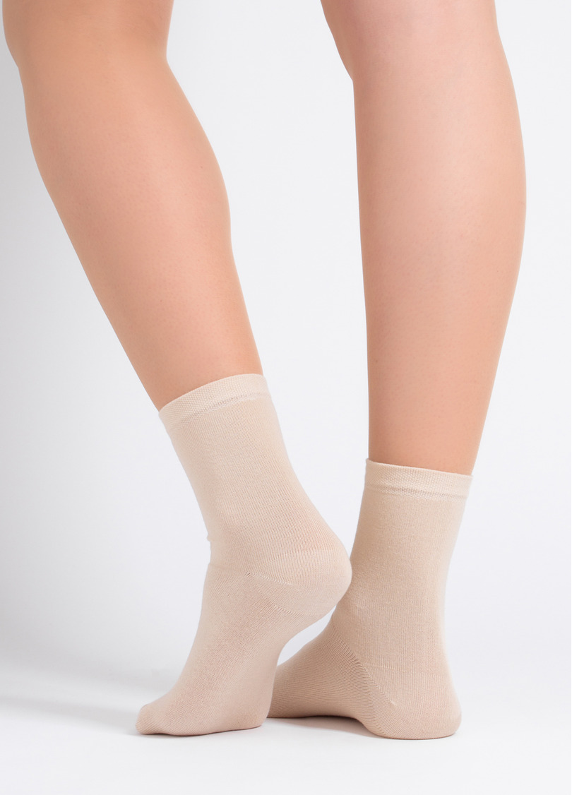 Носки женские (2 пары) WS3 CLASSIC sand/mocha mousse (бежевый/коричневый)