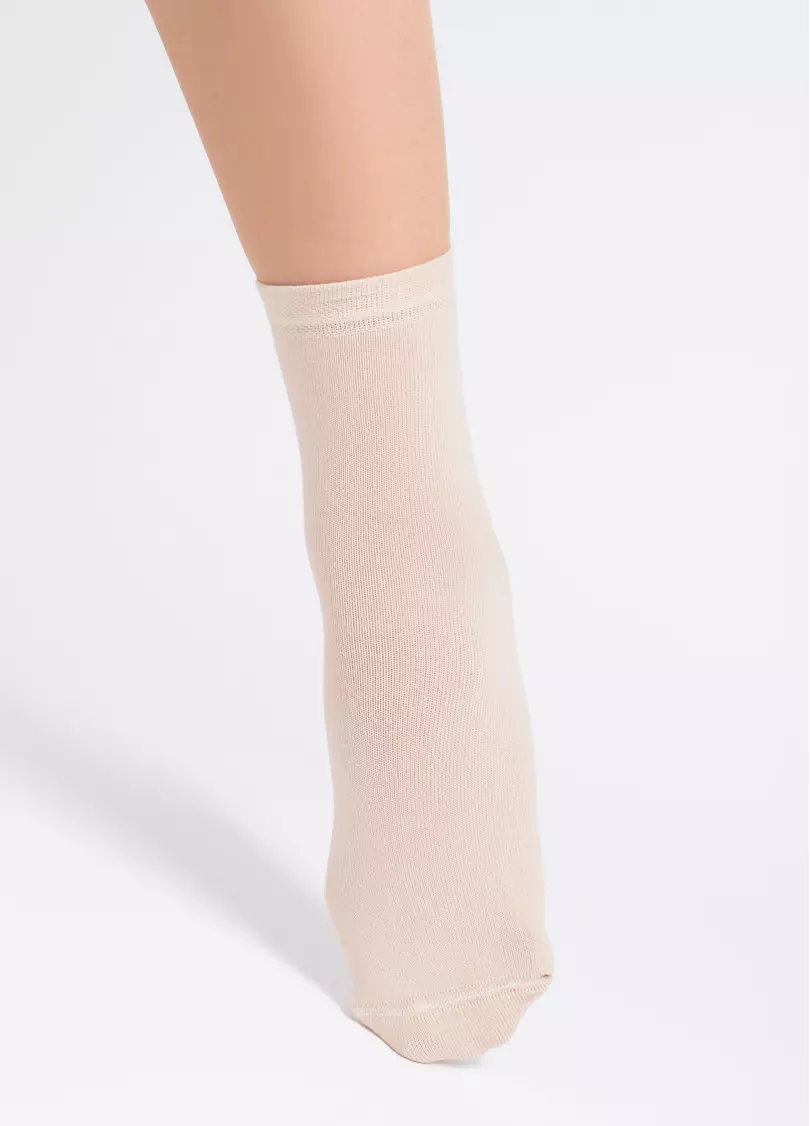 Шкарпетки жіночі (2 пари) WS3 CLASSIC sand/mocha mousse (бежевий/коричневий)