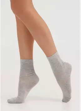 Носки женские (2 пары) WS3 CLASSIC black/silver melange (черный/серый)