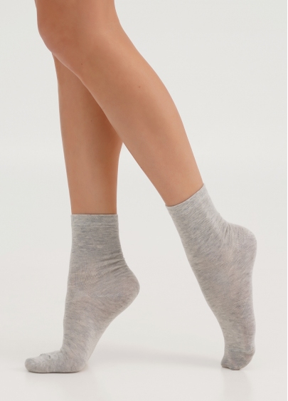 Шкарпетки жіночі (2 пари) WS3 CLASSIC silver melange (сірий)