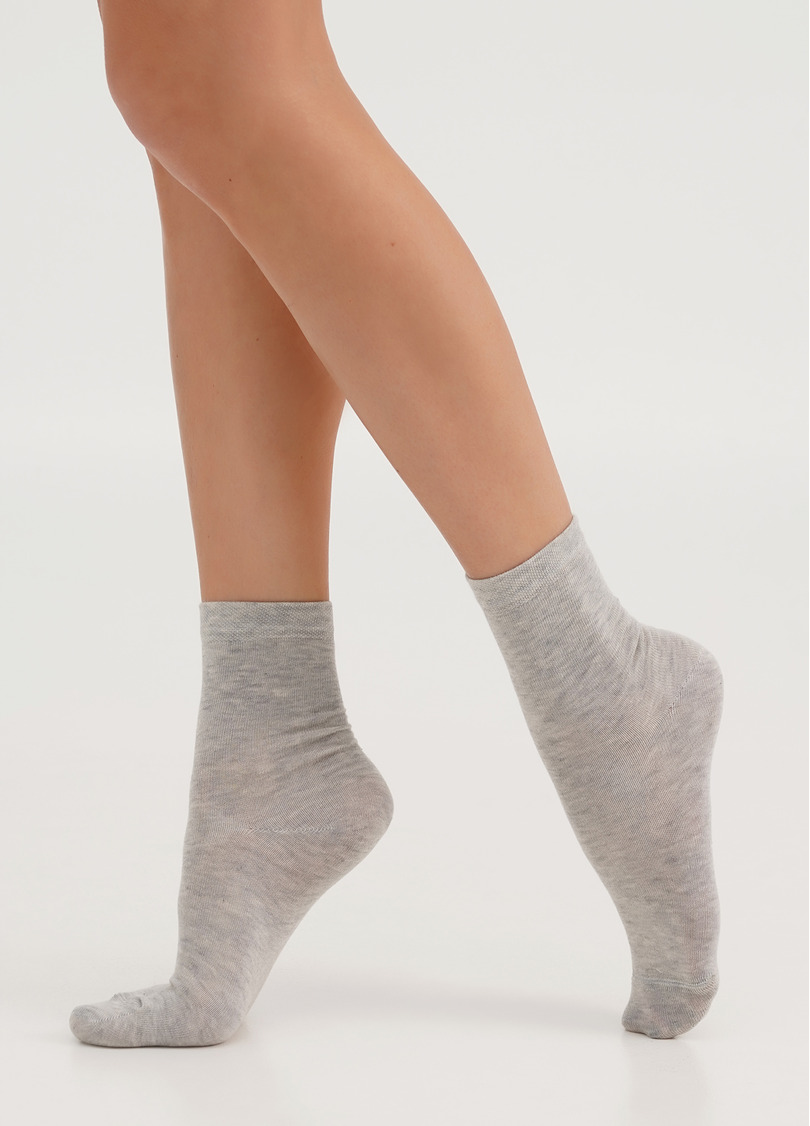 Шкарпетки жіночі (2 пари) WS3 CLASSIC black/silver melange (чорний/сірий)