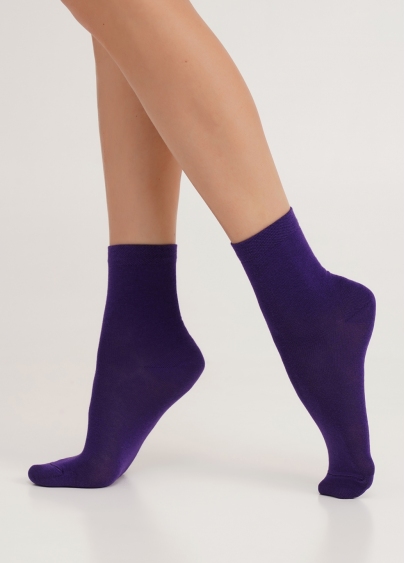 Шкарпетки жіночі (2 пари) WS3 CLASSIC violet indigo/silver melange (фіолетовий/сірий)