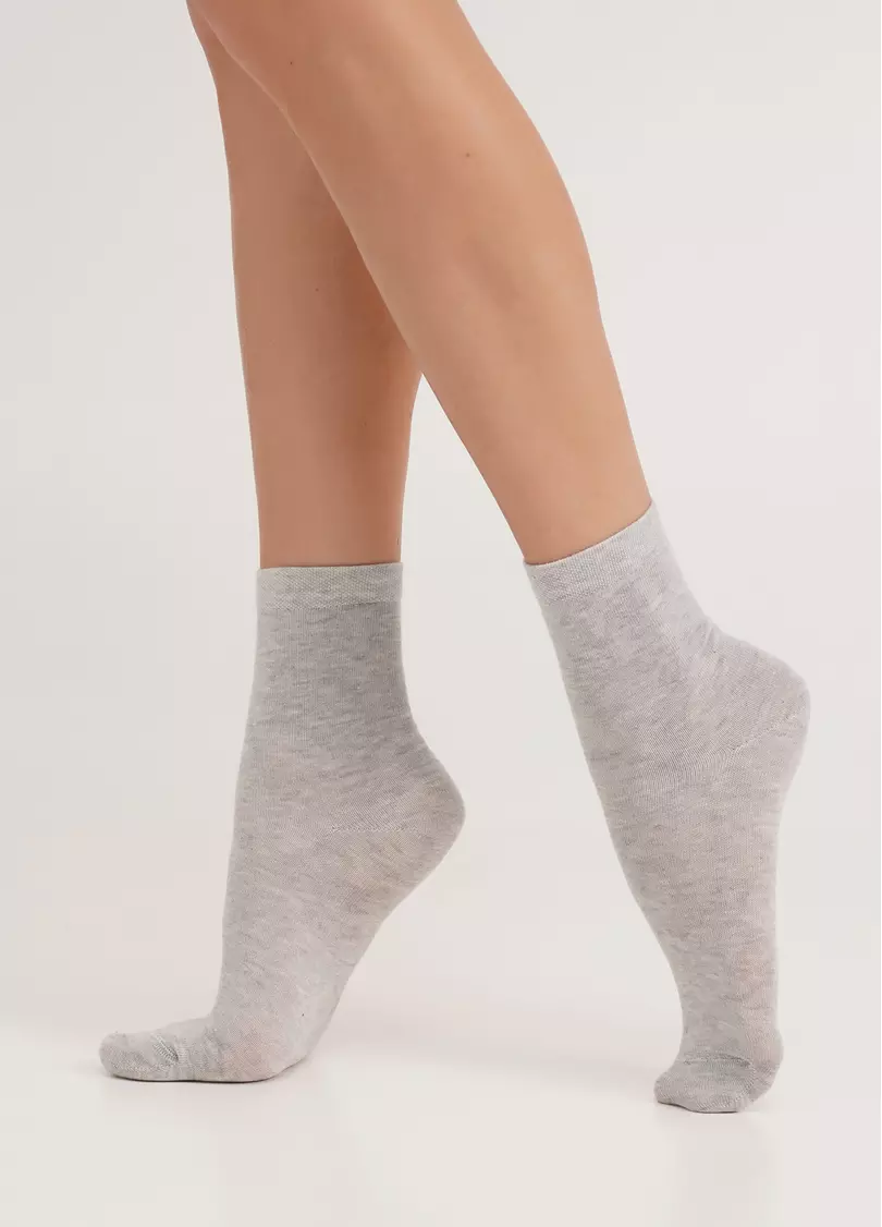 Шкарпетки жіночі (2 пари) WS3 CLASSIC violet indigo/silver melange (фіолетовий/сірий)