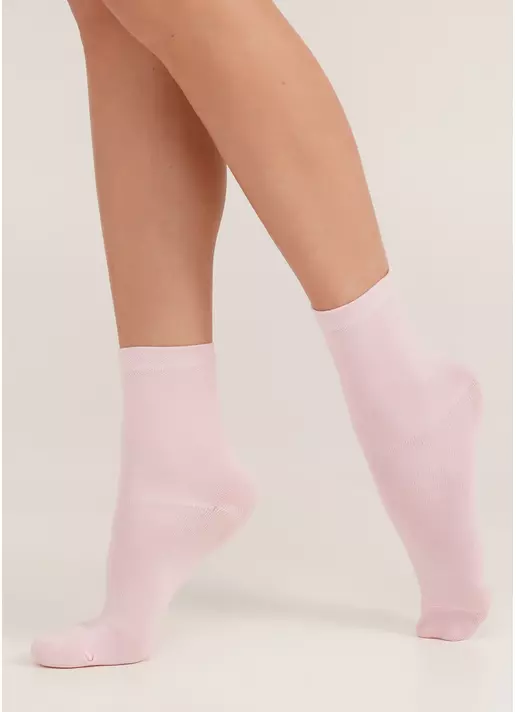 Носки из хлопка базовые WS3 CLASSIC [WS3C-cl] pearl (розовый)