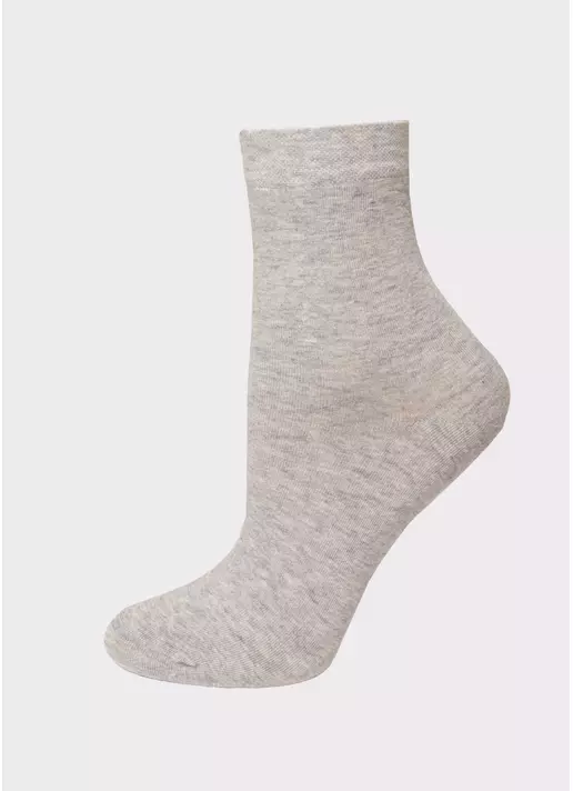 Носки женские (2 пары) WS3 CLASSIC black/light grey melange (черный/серый меланж)