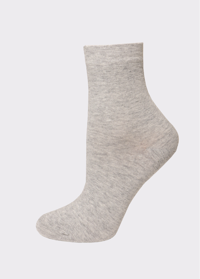 Носки женские (2 пары) WS3 CLASSIC black/light grey melange (черный/серый меланж)