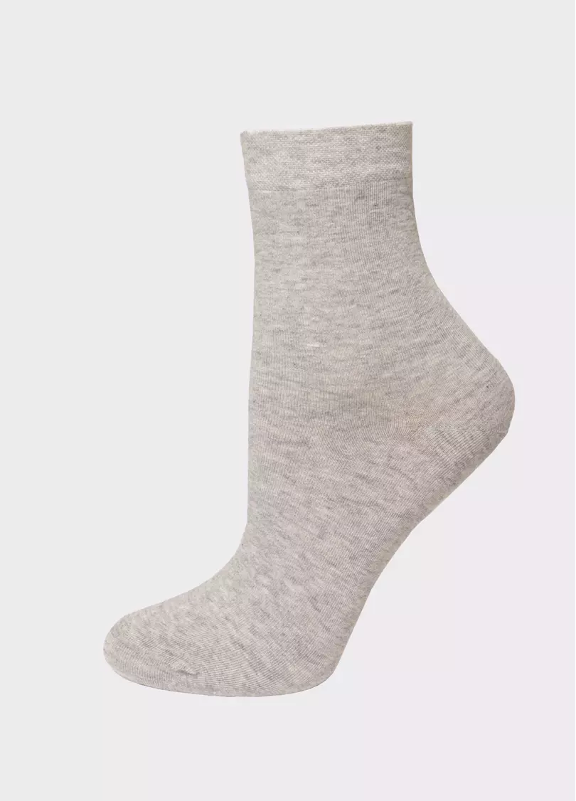 Носки женские (2 пары) WS3 CLASSIC black/light grey melange (черный/серый меланж)