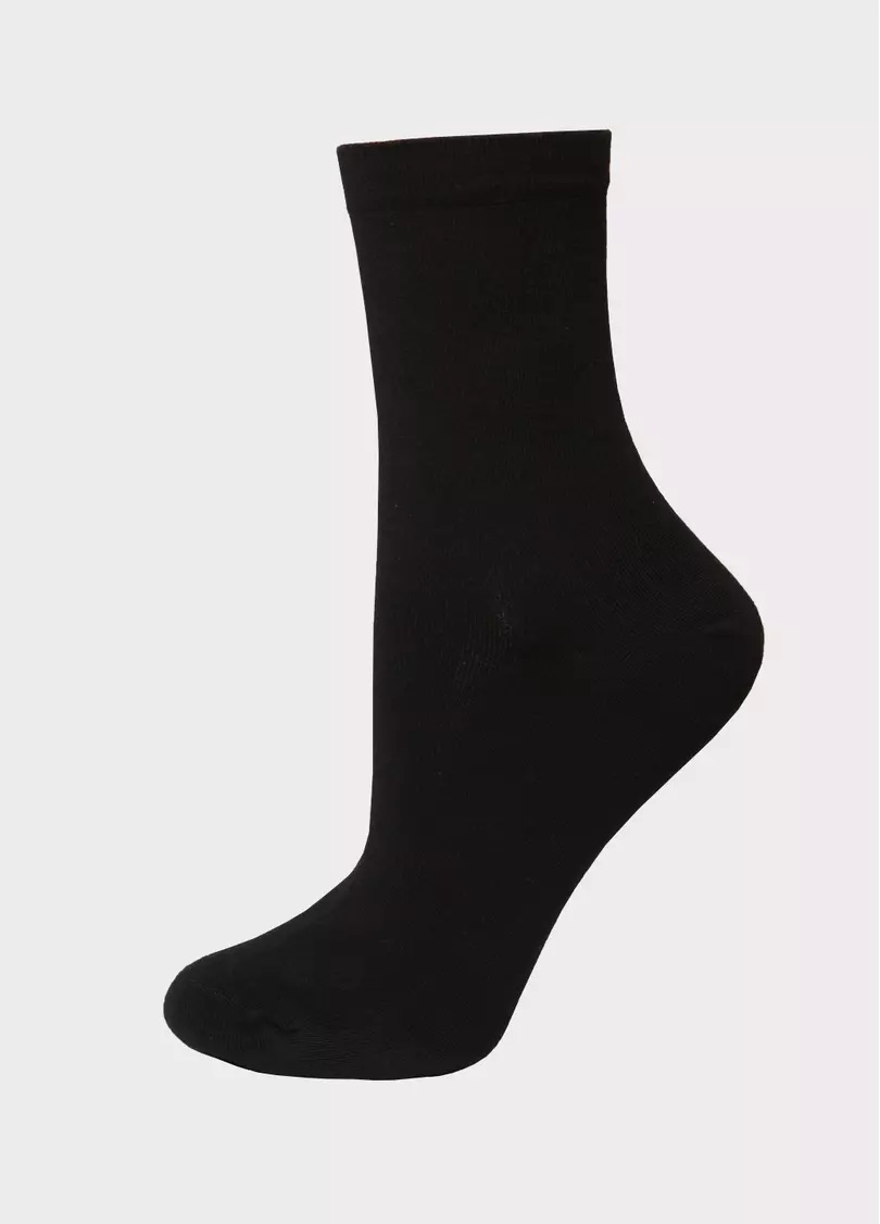 Носки женские (2 пары) WS3 CLASSIC black/light grey melange (черный/серый меланж)