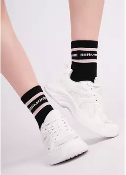 Носки с надписью "Неймовірна" WS3 CRISTAL STRONG 003 black (черный) Носки с надписью "Неймовірна" WS3 CRISTAL STRONG 003 black (черный)