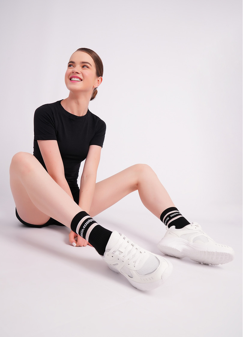 Носки с надписью "Неймовірна" WS3 CRISTAL STRONG 003 black (черный)