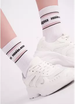 Шкарпетки з написом "Неймовірна" WS3 CRISTAL STRONG 003 white (білий)