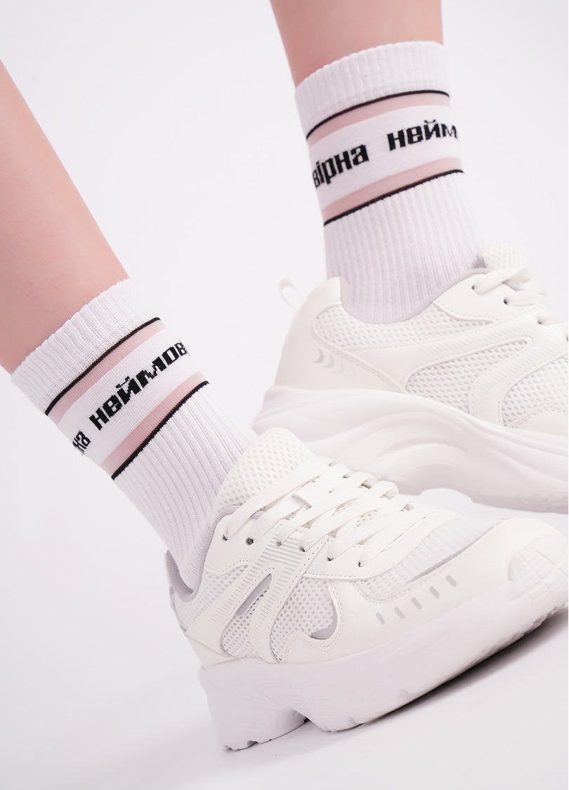 Шкарпетки з написом "Неймовірна" WS3 CRISTAL STRONG 003 white (білий)