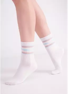 Носки с надписью "Мрійлива" WS3 CRISTAL STRONG 004 white/baby blue (белый/голубой) Носки с надписью "Мрійлива" WS3 CRISTAL STRONG 004 white/baby blue (белый/голубой)