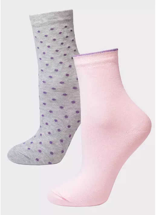 Женские хлопковые носки (2 пары) WS3 FASHION 051 + WS3 FASHION 052