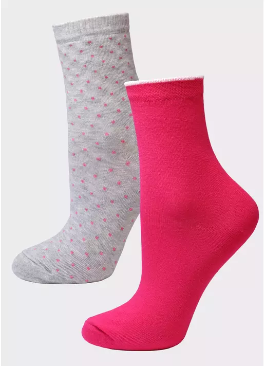 Женские хлопковые носки (2 пары) WS3 FASHION 052 + WS3 FASHION 056