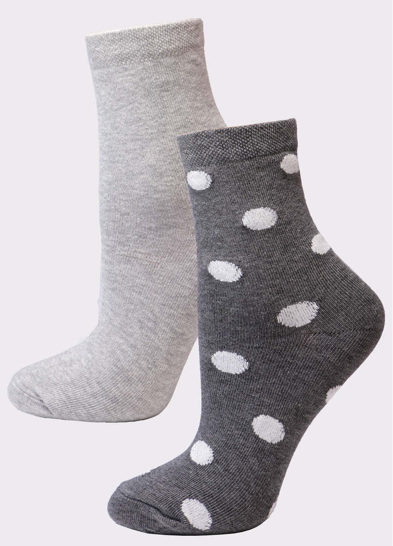 Женские хлопковые носки (2 пары) WS3 FASHION 055 + WS3 CLASSIC