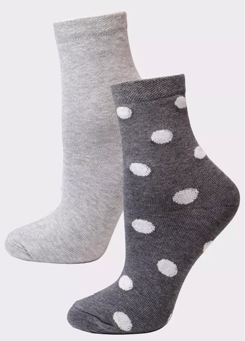 Женские хлопковые носки (2 пары) WS3 FASHION 055 + WS3 CLASSIC