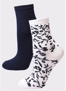 Жіночі бавовняні шкарпетки (2 пари) WS3 FASHION 057 + WS3 CLASSIC