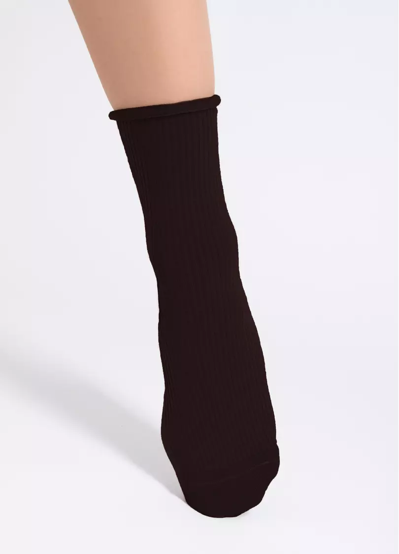 Шкарпетки в рубчик WS3 FASHION 060 chocolate (коричневий)