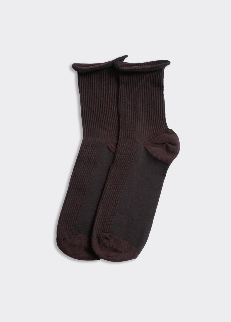 Носки в рубчик WS3 FASHION 060 chocolate (коричневый)