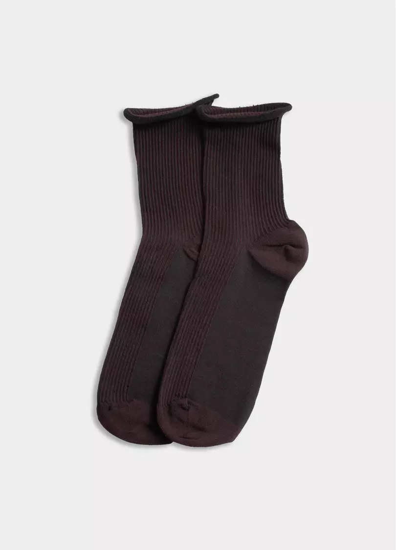 Шкарпетки в рубчик WS3 FASHION 060 chocolate (коричневий)