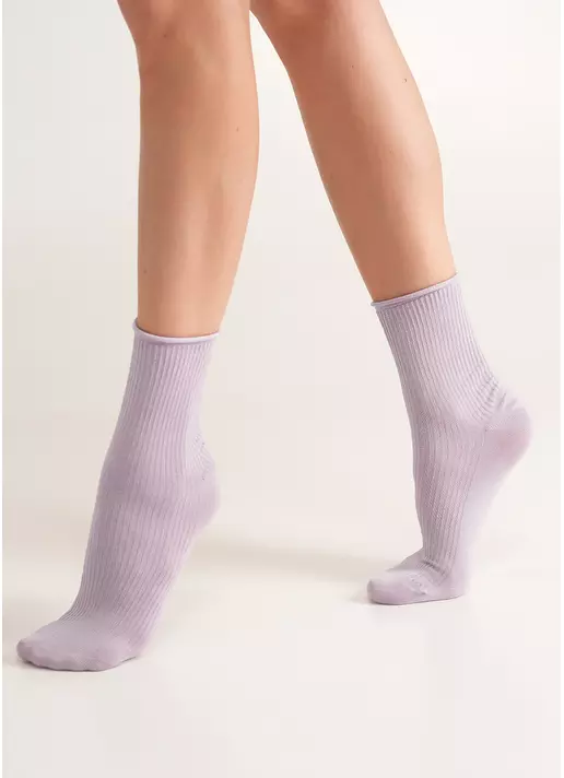 Шкарпетки в рубчик WS3 FASHION 060 lilac (фіолетовий)