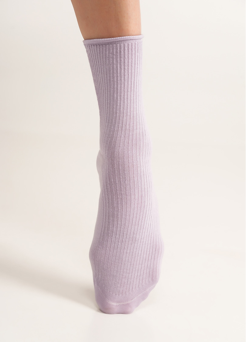 Носки в рубчик WS3 FASHION 060 lilac (фіолетовый)