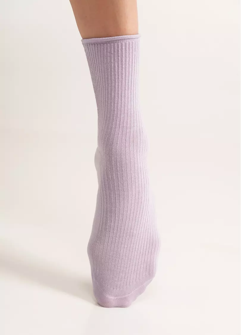 Носки в рубчик WS3 FASHION 060 lilac (фіолетовый)