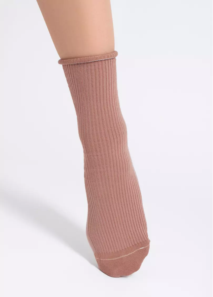 Шкарпетки в рубчик WS3 FASHION 060 mocha mousse (коричневий)